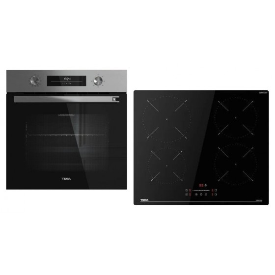 TEKA HSB 6450 SS & IBC 64110 SSM BK Σετ Εντοιχιζόμενος Φούρνος & Εστία 70lt